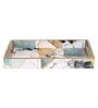 Grey & Gold MDF Wood Onyx  Rectangle Serving Tray