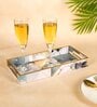 Grey & Gold MDF Wood Onyx  Rectangle Serving Tray