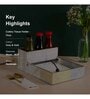 Grey & Gold Mdf Wood Rectangle 1 Pcs Cutlery Cum Tissue Holder