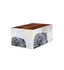 Grey & Gold Mdf Wood Rectangle 1 Pcs Cutlery Holder