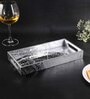 Grey & Gold MDF Wood Spiral  Rectangle Serving Tray