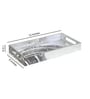Grey & Gold MDF Wood Spiral  Rectangle Serving Tray