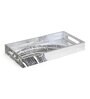 Grey & Gold MDF Wood Spiral  Rectangle Serving Tray