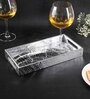 Grey & Gold MDF Wood Spiral  Rectangle Serving Tray