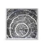 Grey & Gold MDF Wood Spiral  Square Serving Tray