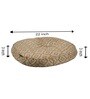 Grey & Mustard Geometric Polyester 22x22 Inches Floor Cushion