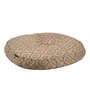Grey & Mustard Geometric Polyester 22x22 Inches Floor Cushion