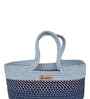 Grey & Navy Blue Polypropelyene Floris Tote Storage Basket