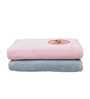 Grey & Pink 500 GSM Cotton Bath Towel (Set of 2)