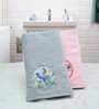 Grey & Pink 500 GSM Cotton Bath Towel (Set of 2)