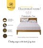 Grey & Purple Glace Cotton Geometric Print Elastic Fitted King Bedsheet With 2 Pillow Covers