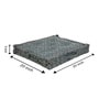 Grey & Turquoise Geometric Polyester 20x20 Inches Floor Cushion