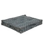 Grey & Turquoise Geometric Polyester 20x20 Inches Floor Cushion