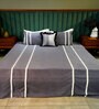 Grey   Upcycled Cotton Bed Cover  Collection