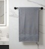 Grey & Water Green Soft Cotton 500 GSM Solid Bath Towel Pack Of 4