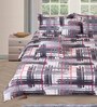 Grey & White Checkered 210 TC Cotton 6 Pieces Bedding Set Collection