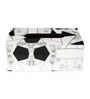 Grey & White MDF Wood Grey and White Tissue Box
