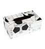 Grey & White MDF Wood Grey and White Tissue Box