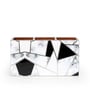 Grey & White MDF Wood Grey White Triangle Cutlery Tissue Holder