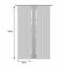 Grey Geometric 100% Cotton 9 Ft Light Filtering Eyelet Door Curtain