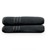 Grey Cotton Solid 550 GSM 2 Pcs Bath Towels