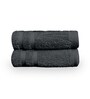 Grey Cotton Solid 550 GSM 2 Pcs Hand Towels