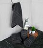 Grey Cotton Solid 550 GSM 4 Pcs Hand Towels
