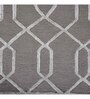 Grey  Geometric Wool And Viscose 8X10 Hand-Tufted Carpet