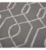 Grey  Geometric Wool And Viscose 8X10 Hand-Tufted Carpet
