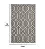 Grey  Geometric Wool And Viscose 8X10 Hand-Tufted Carpet