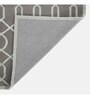 Grey  Geometric Wool And Viscose 8X10 Hand-Tufted Carpet