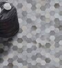 Grey  Hair On Leather Geometrical Hand Woven 8ftX10ft Carpet
