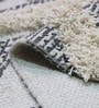 Grey Cotton 3 ft X 5 ft Machine Made Dhurrie