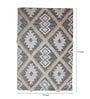 Grey Cotton 3 ft X 5 ft Machine Made Dhurrie