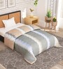 Grey Microfiber Abstract 180 GSM Fusion Reversible Single Comforter