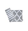 Grey Traditional Polyester 80x50 Inches AntiSkid Bath Mat