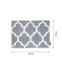 Grey Traditional Polyester 80x50 Inches AntiSkid Bath Mat