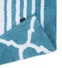 Blue Traditional Polyester 80x50 Inches AntiSkid Bath Mat