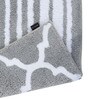 Grey Traditional Polyester 80x50 Inches AntiSkid Bath Mat
