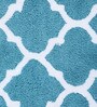 Blue Traditional Polyester 80x50 Inches AntiSkid Bath Mat