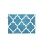Blue Traditional Polyester 80x50 Inches AntiSkid Bath Mat