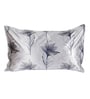 Grey Floral 210TC Polyester Blend 17 x 27 Inches Pillow Covers (Set of 2)