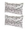 Grey Patterned 210TC Polyester Blend 17 x 27 Inches Pillow Covers (Set of 2)