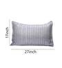 Grey Patterned 210TC Jute 17 x 27 Inches Pillow Covers (Set of 2)