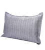 Grey Patterned 210TC Jute 17 x 27 Inches Pillow Covers (Set of 2)