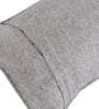 Grey Solid 210TC Jute 17 x 27 Inches Pillow Covers (Set of 2)