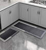 Grey Rubber 47x16 Inches Floor Runner with Mat Combo
