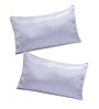 Grey Solid 210TC Satin 17 x 27 Inches Pillow Covers (Set of 2)