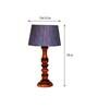 Mabel Grey Fabric Shade Night Lamp With Wood Base