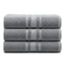 Grey Soft Cotton 500 GSM Solid Bath Towel Pack Of 3